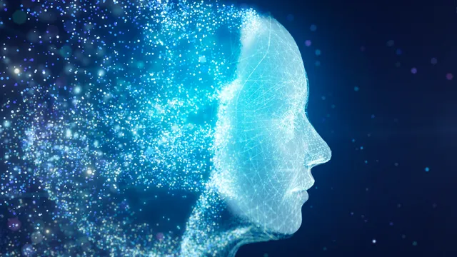 particle-data-forming-ai-robot-face-stock-photo